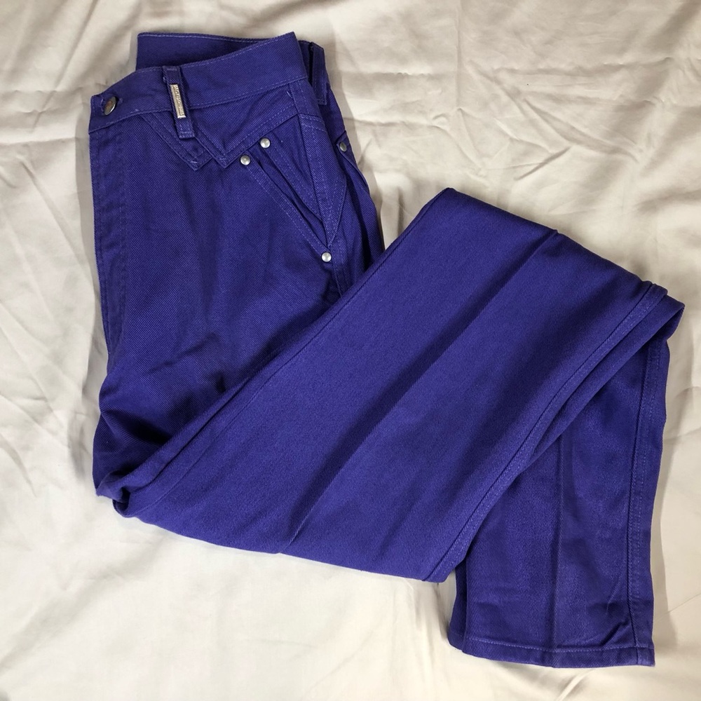 Vintage Purple Rockies Hi Rise Yolk Waist Tapered Leg Rocky Mountain Jeans